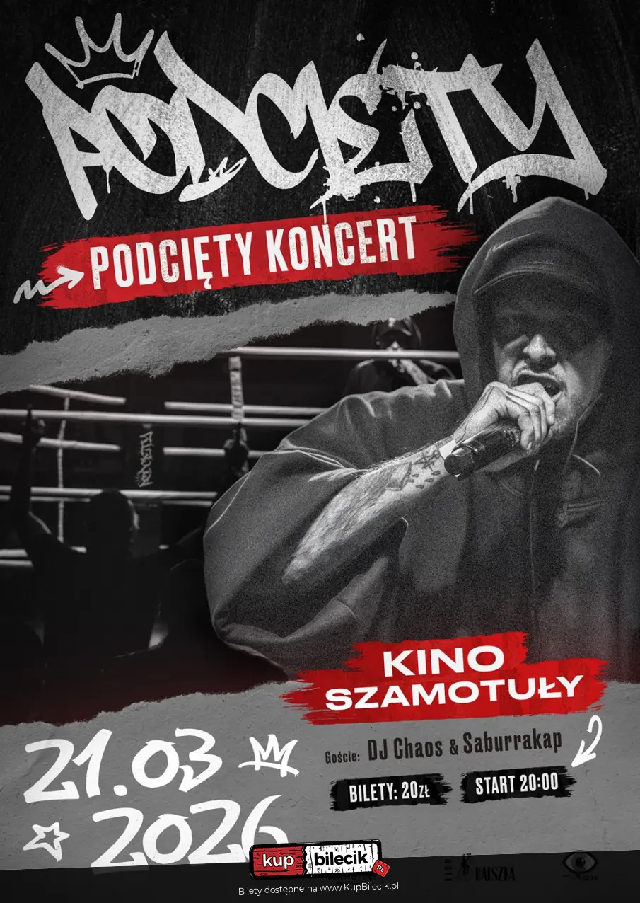 Koncert hip-hopowy | Podcięty i goście: DJ Chaos & Saburrakup
