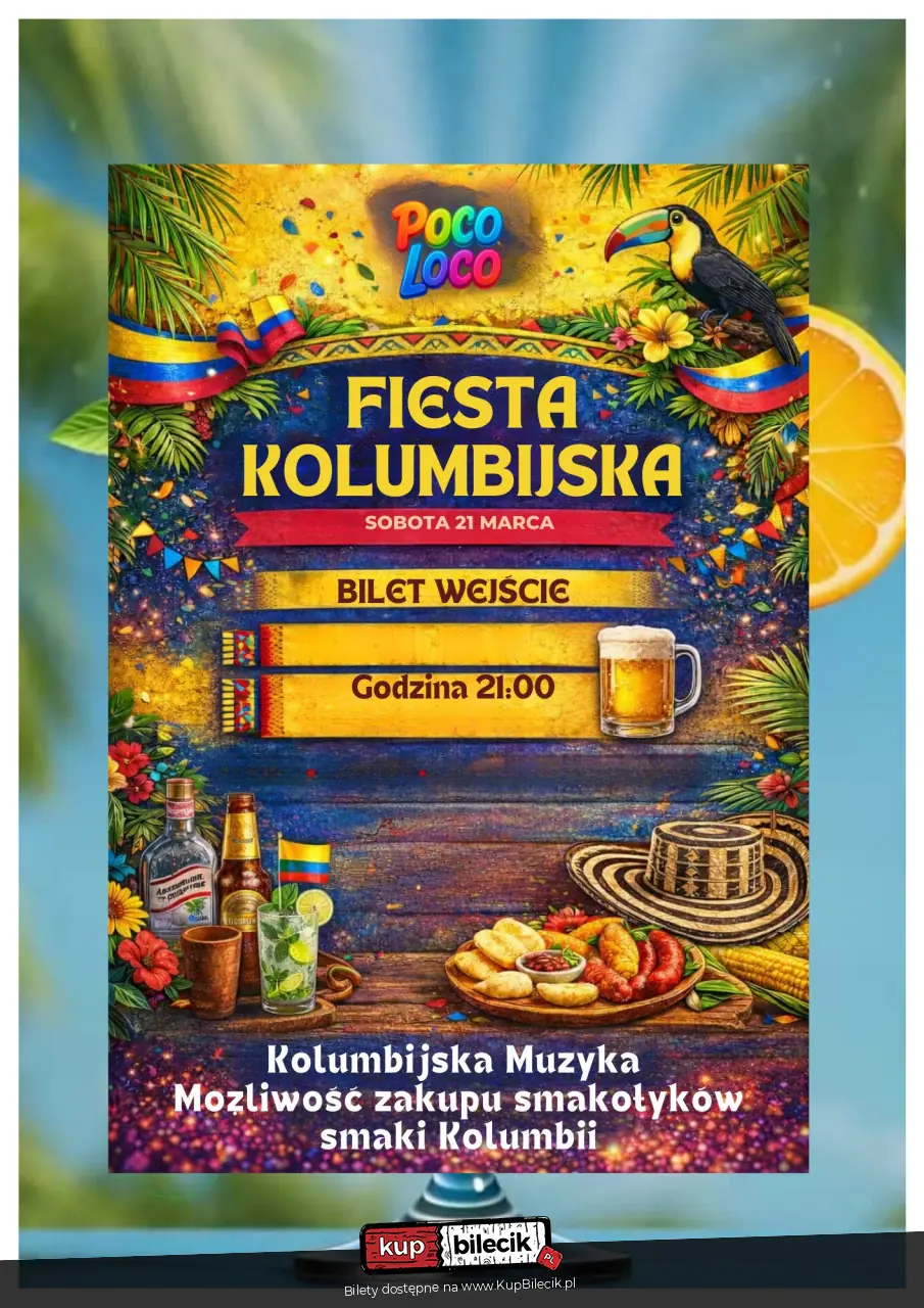 Fiesta Kolumbijska  Muzyka- Tańce - Jedzenie Kolumbijskie