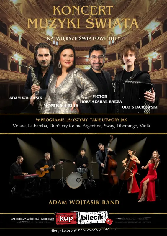 Koncert Muzyki Świata - Adam Wojtasik Band i inni