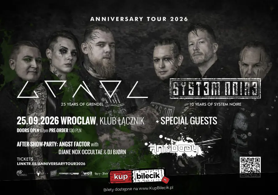 GRENDEL & SYSTEM NOIRE + ANTIBODY ANNIVERSARY TOUR 2026