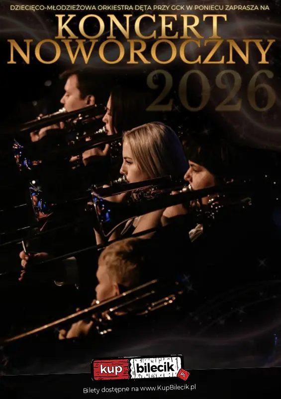 Koncert Noworoczny Dziecięco-Młodzieżowej Orkiestry Dętej GCK w Poniecu