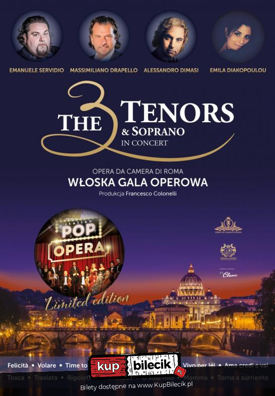 Plakat The 3 Tenors & Soprano - Włoska Gala Operowa 154339
