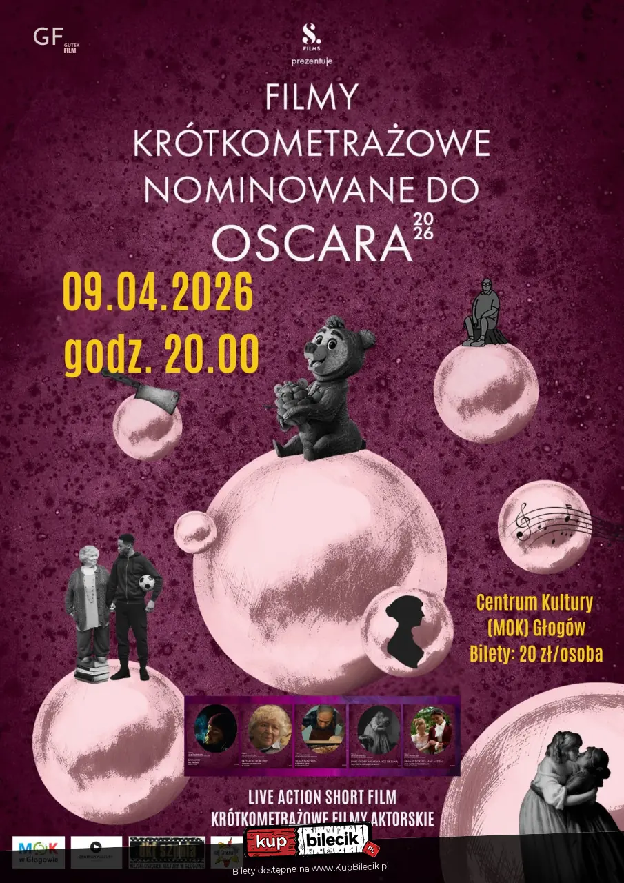 DKF SZPULA - KRÓTKOMETRAŻOWE FILMY NOMINOWANE DO OSCARA 2026 - AKTORSKIE