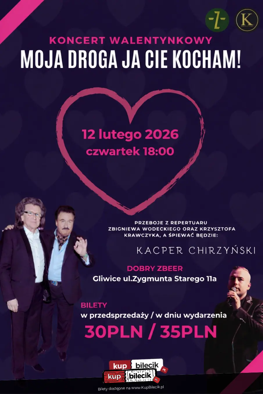 Walentynki z przebojami Krawczyka i Wodeckiego!