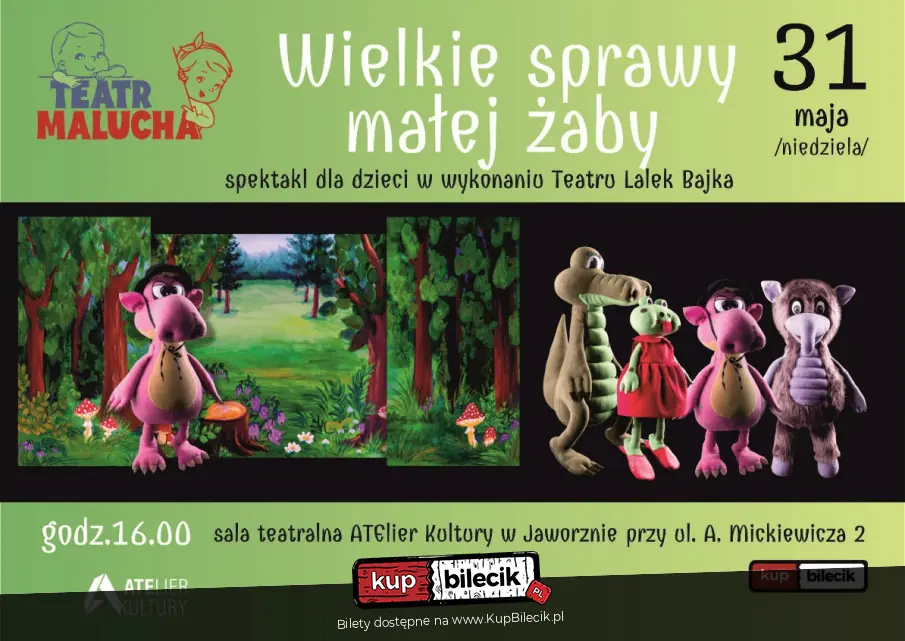 Teatr Malucha - Wielkie sprawy małej żaby - Teatr Lalek Bajka