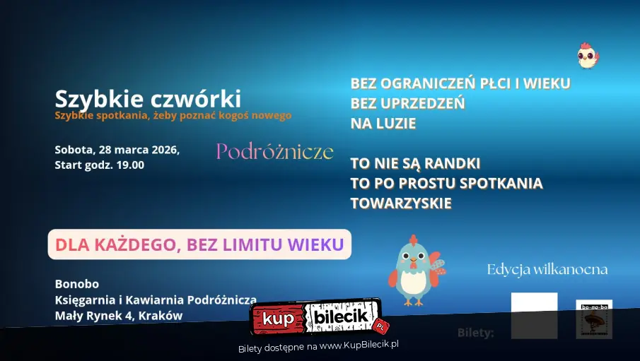 Szybkie czwórki - szybkie spotkania żeby poznać kogoś nowego