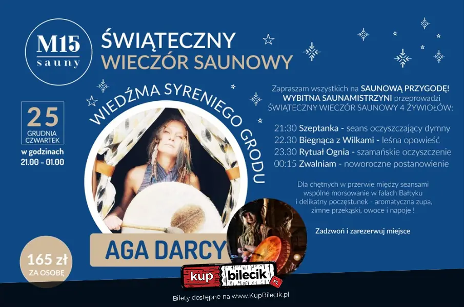 Bożonarodzeniowa Noc Saunowa z Agą Darcy!