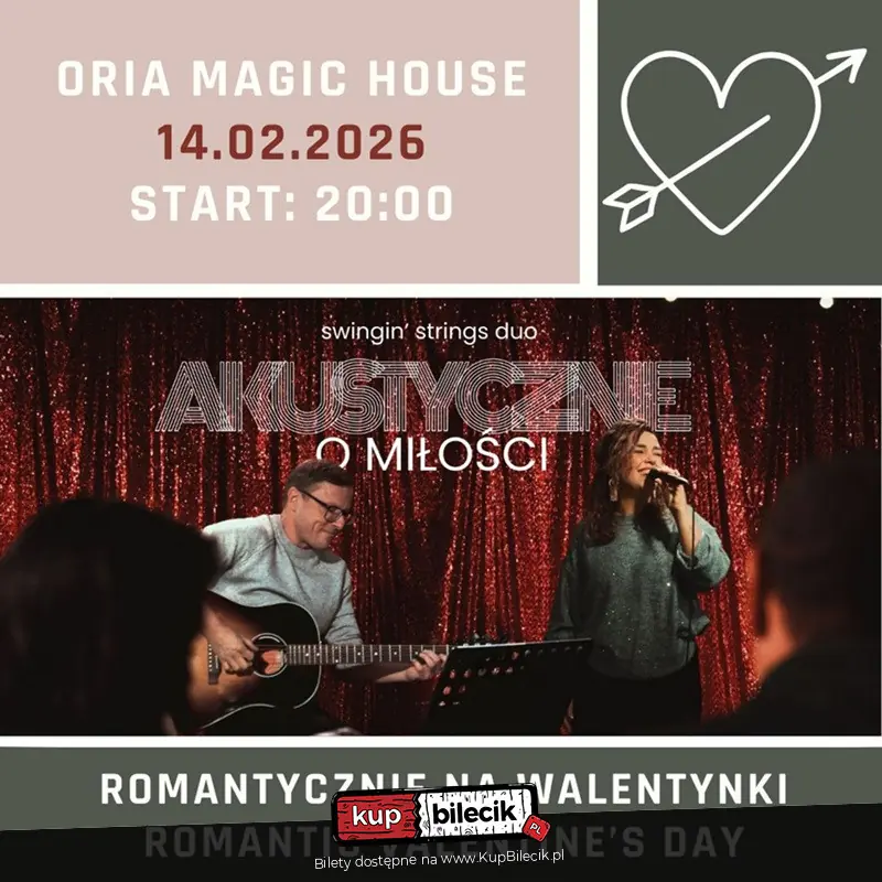 Walentynki - akustycznie o miłości przy znakomitej romantycznej kolacji