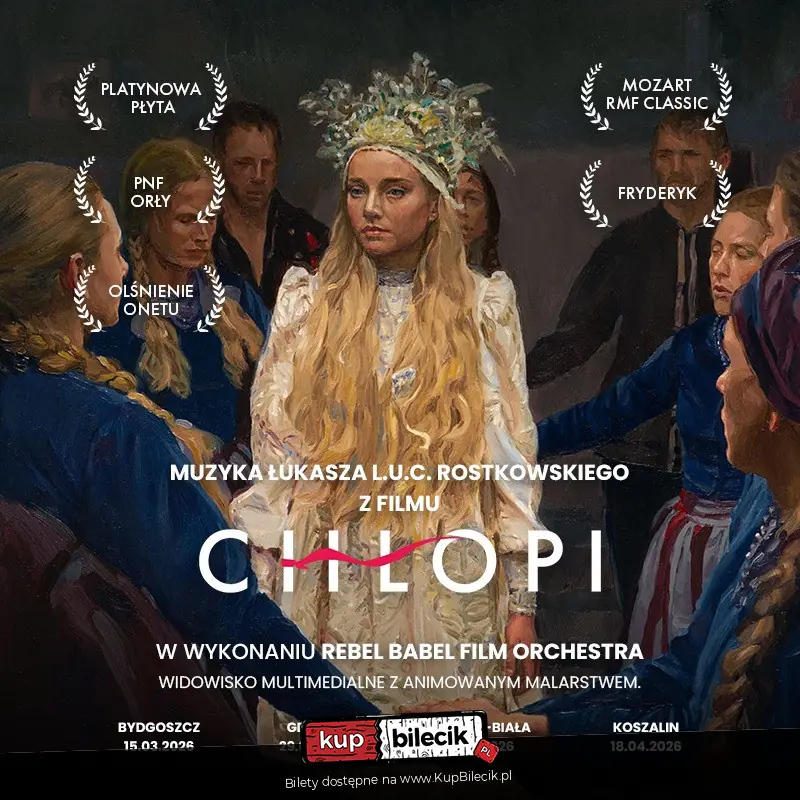 Koncert multimedialny "Muzyka z filmu Chłopi" na żywo z animowanym malarstwem