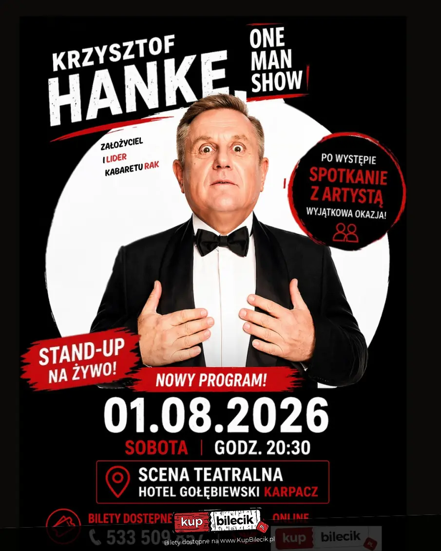 Krzysztof Hanke Stand Up- po występie wyjątkowe spotkanie z artystą!