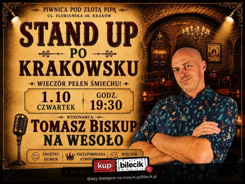Tomek Biskup - Stand-up na żywo | Piwnica pod Złotą Pipą | Kraków
