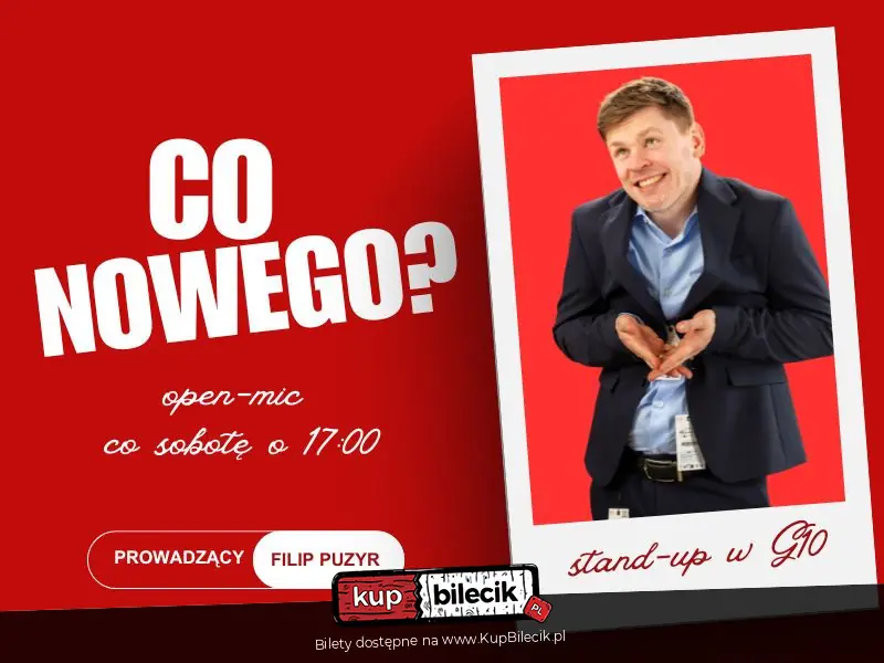 Co nowego | open-mic | prowadzi Filip Puzyr