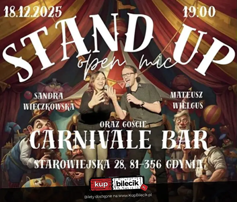 Open Mic w Carnivale | Sandra Więczkowska, Mateusz Wielgus
