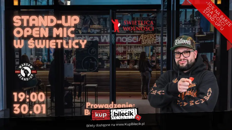 Stand-up Open mic - Warsaw Stand-up x Bartek Toczek