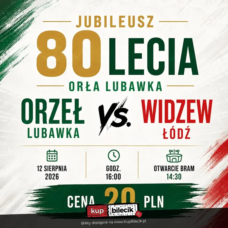 Mecz towarzyski z okazji Jubileuszu 80. lecia MKS Orzeł Lubawka