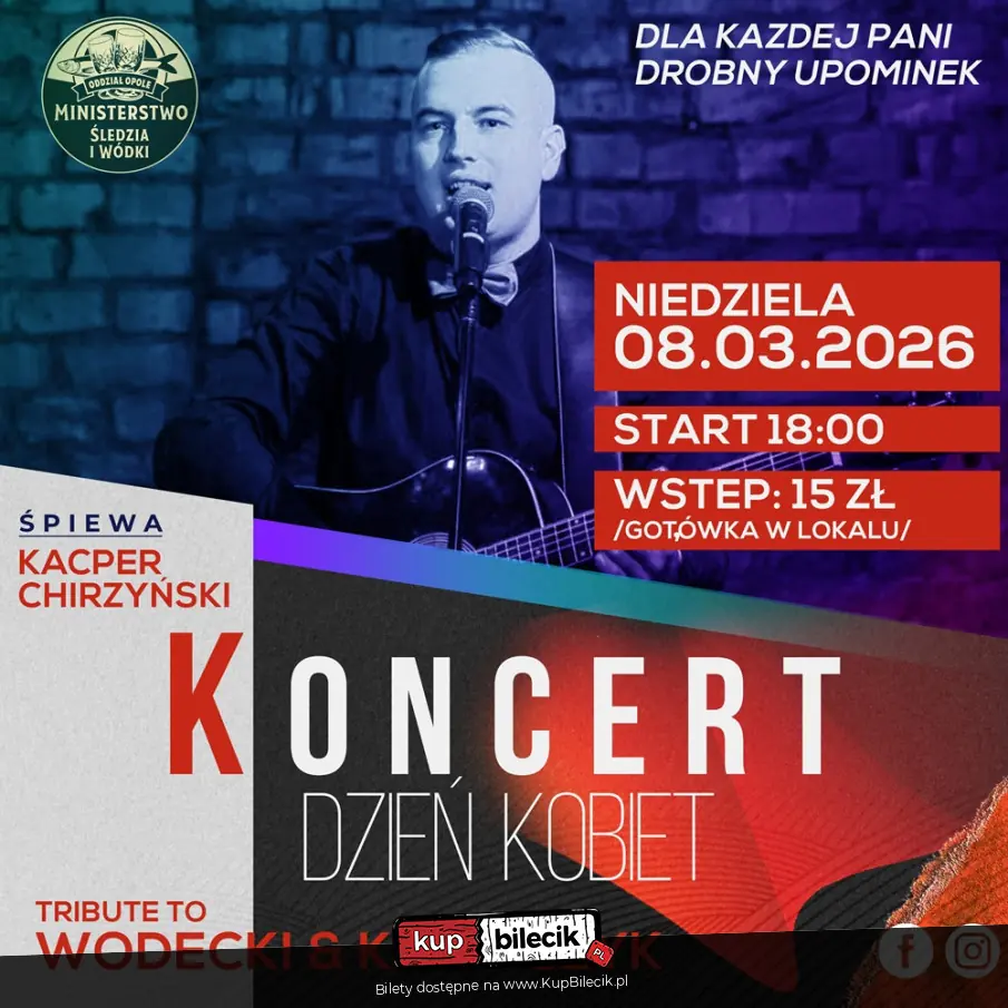 Tribute to Krawczyk & Wodecki czyli Kacper Chirzyński na żywo z okazji Dnia Kobiet!