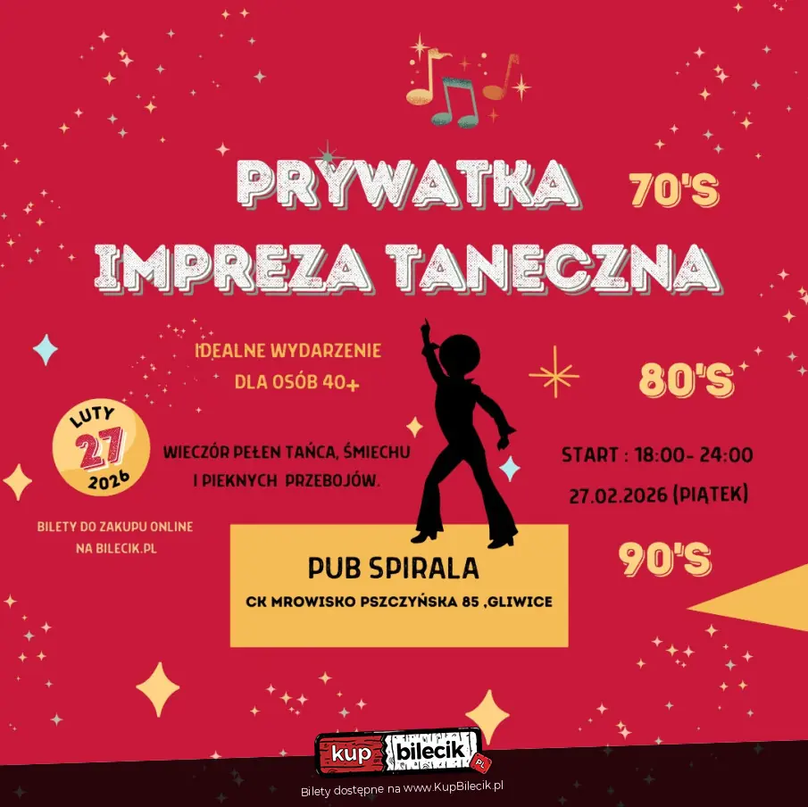 Prywatka - Impreza taneczna dla osób 40+