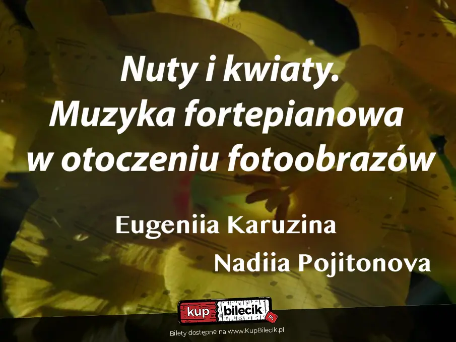 Muzyka fortepianowa w otoczeniu fotoobrazów.
