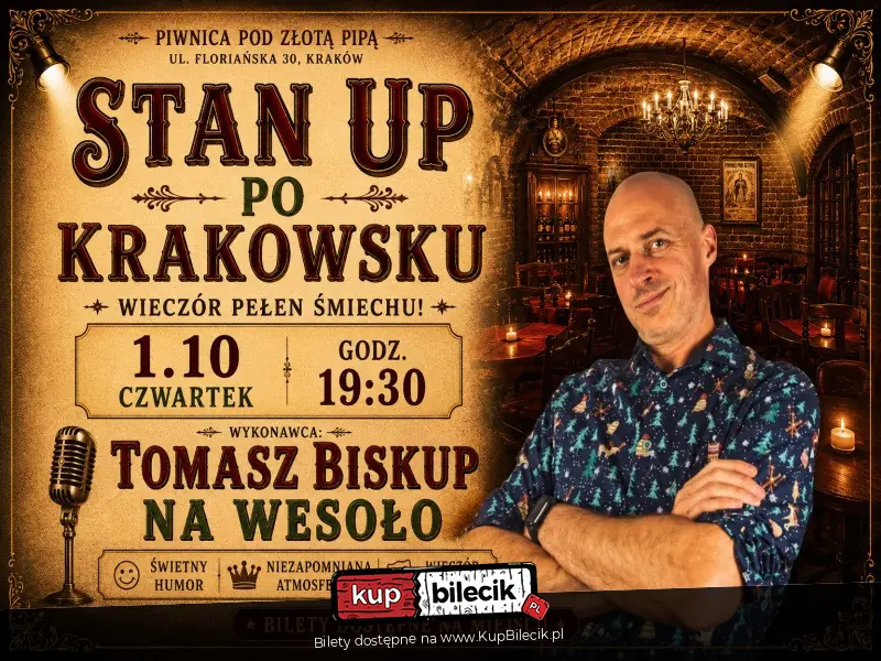 Tomek Biskup - Stand-up na żywo | Piwnica pod Złotą Pipą | Kraków