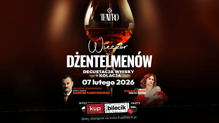 Degustacja whisky z kolacją i pokazem burleski