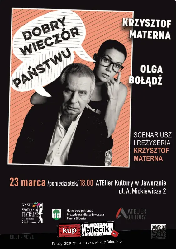 XXXIII Spotkania Teatralne - "Dobry wieczór Państwu" - spektakl - Krzysztof Materna i Olga