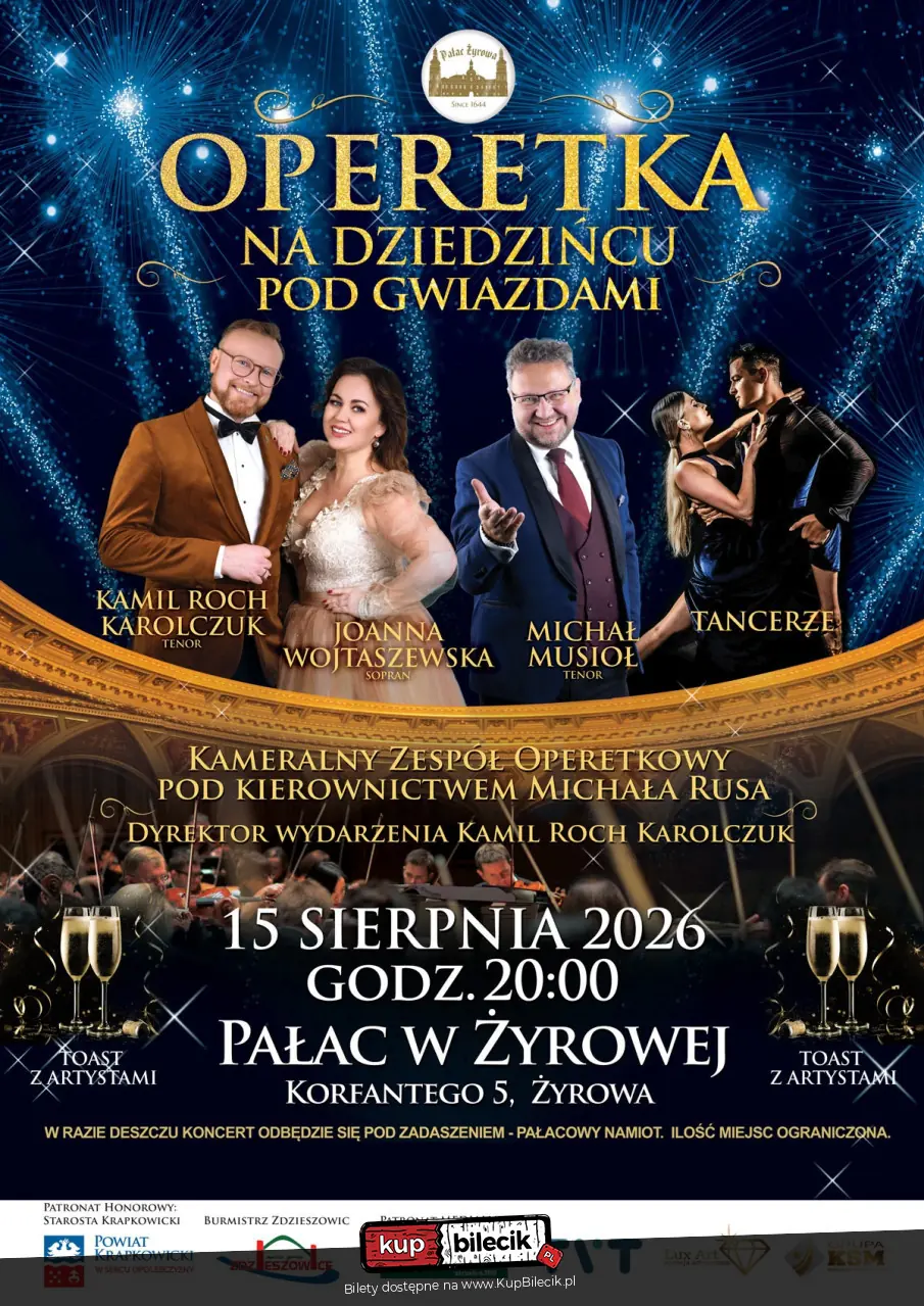 Szampańska atmosfera! Niezapomniany wieczór! - koncert "Operetka na Dziedzińcu pod Gwiazdami&qu