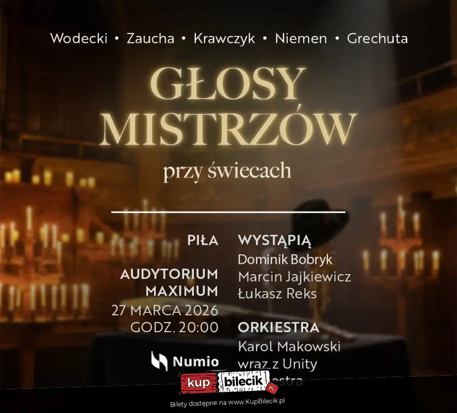 Spokojny, nastrojowy wieczór z muzyką, którą wszyscy znamy.